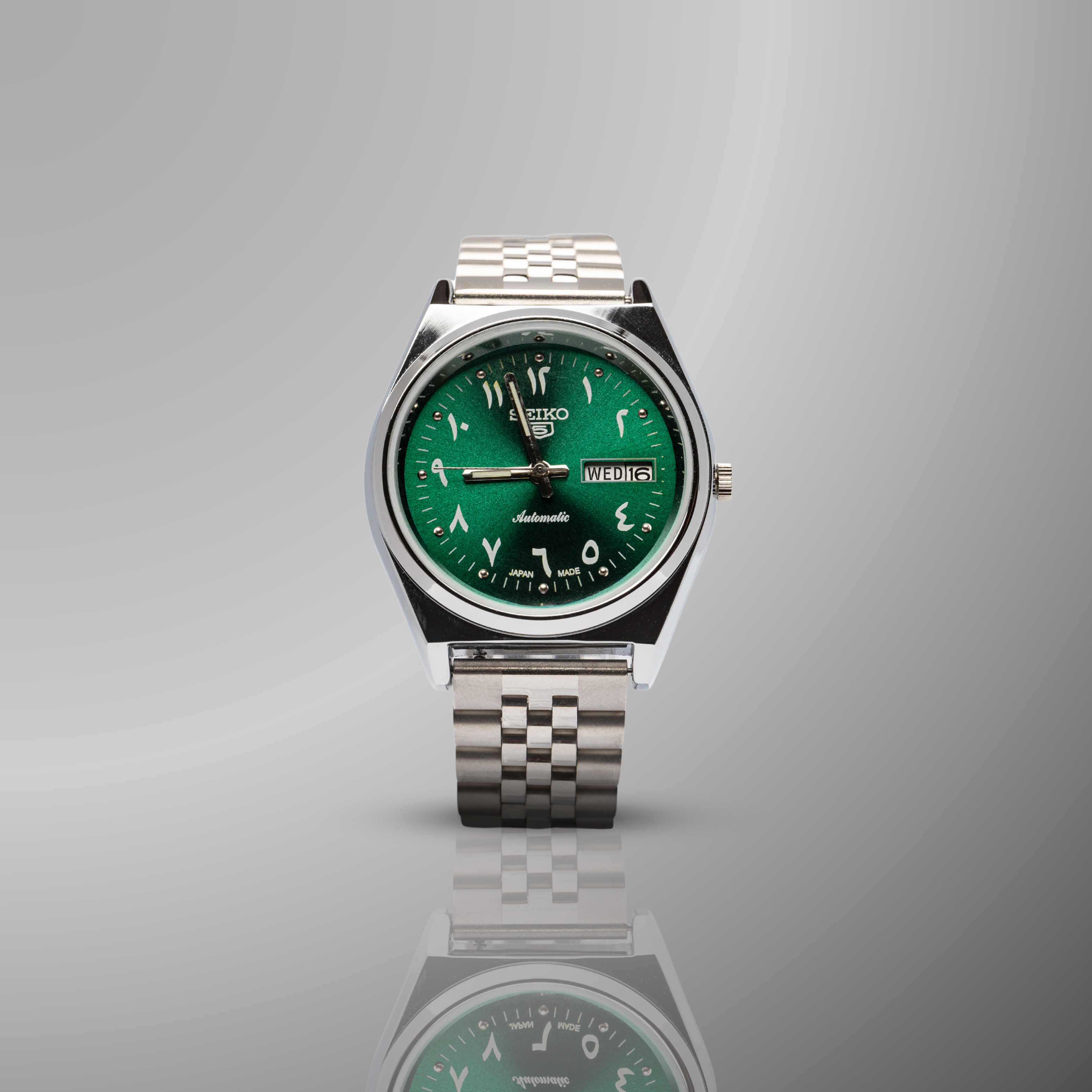Seiko 5 Arabic Dial Emerald Green