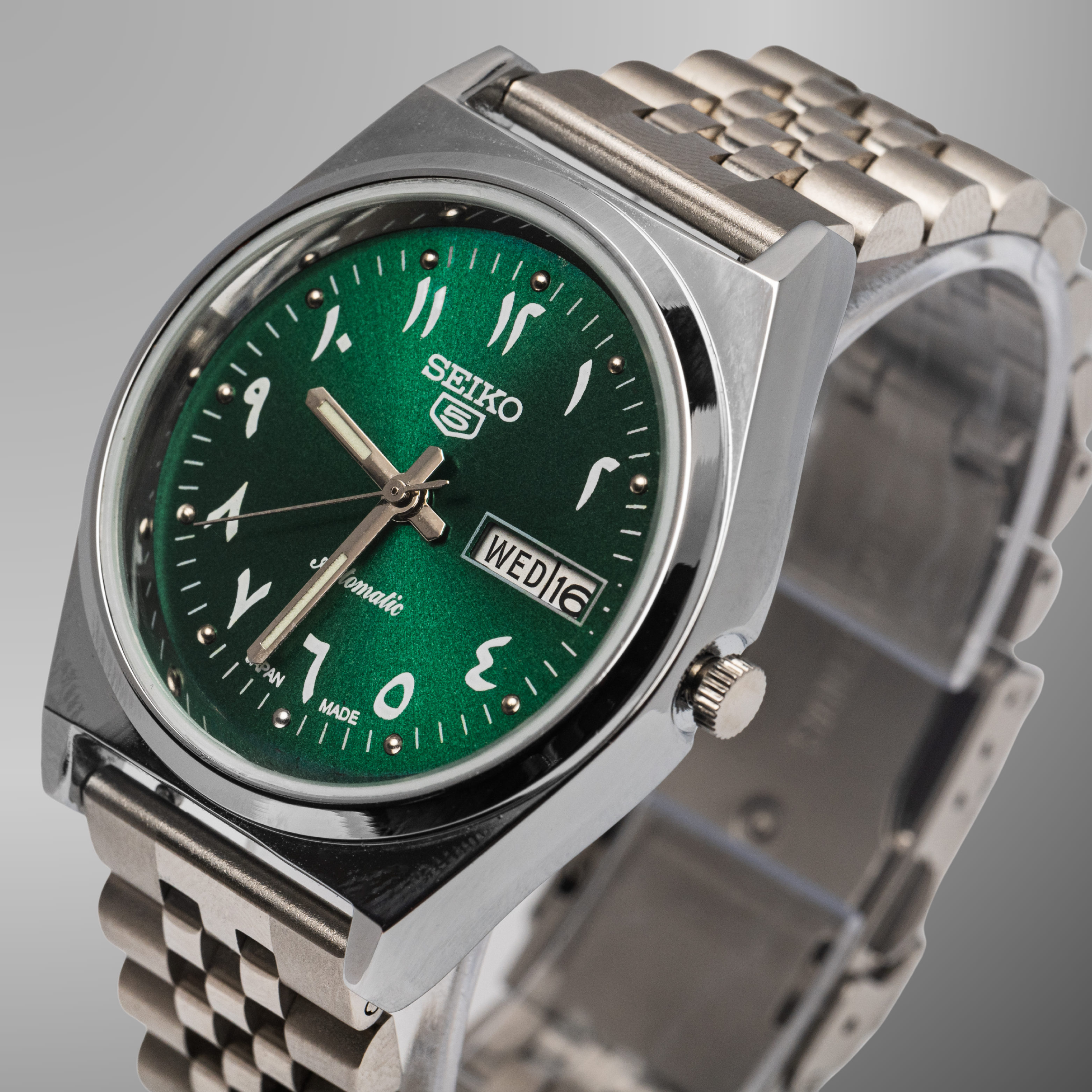 Seiko 5 Arabic Dial Emerald Green